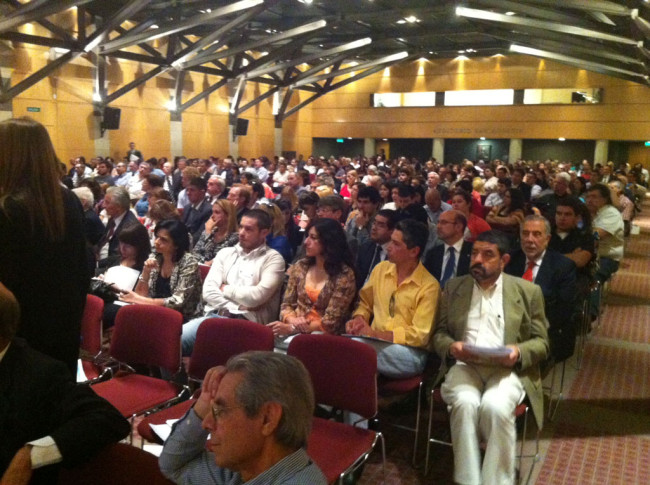 Un aspecto del auditorio de la Universidad Católica Argentina durante el Congreso